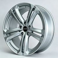 Jantes de voiture forgées monobloc à 5 branches, 15-26 pouces, finition usinée argentée, jantes en alliage avec déport personnalisé pour voitures de luxe Y004