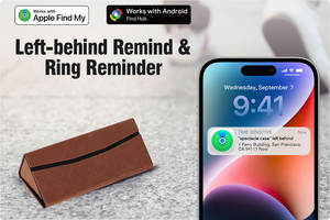 Estuche Plegable para Gafas Inteligentes, Cuero Premium, Rastreador Integrado, Compatible con la Red de Rastreo Find My, para Protección Diaria - Product Image 4