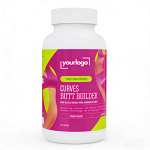 OEMカーブスバットビルダーハーブカプセル錠剤ブラックマカ根配合女性用体重増加サプリメントヒップ臀部拡大製品 - Product Image 1