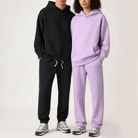 Ensemble de survêtement respirant en polyester/coton de qualité supérieure 12,3 oz pour homme, avec logo personnalisé, pantalon de survêtement oversize, style streetwear, jogging