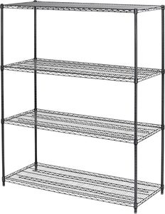 WELLAND Estante de Alambre de Acero Pesado de 4 Niveles Estante de Almacenamiento Sistema de Estantería de Almacén - Product Image 2