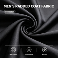 Gilet matelassé à capuche en polyester sans manches zippé, vêtement d'extérieur décontracté d'hiver, plusieurs couleurs unies pour homme, idéal pour les tenues superposées quotidiennes