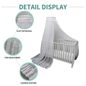 <span class=keywords><strong>Moustiquaire</strong></span> ronde portable pour bébé, <span class=keywords><strong>moustiquaire</strong></span> ronde pour garçons et filles, <span class=keywords><strong>lit</strong></span> de princesse, filet de <span class=keywords><strong>lit</strong></span> pour enfants, décoration de chambre d'enfant, literie - Product Image 2