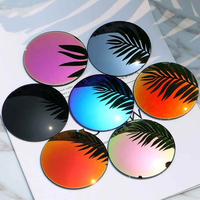 COZESEE 2024 Lunettes de soleil polarisées UV400 vintage de haute qualité, personnalisables OEM/ODM, monture en PC bleue, verres miroir rouges pour hommes et femmes
