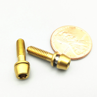 Vis à tête hexagonale Allen en titane M5x16mm M5x18mm M5x20mm Vis coniques pour vélo avec rondelle Accessoire de vélo