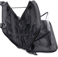 Sac banane tactique imperméable unisexe pour la poitrine, organisateur d'outils d'extérieur, fermeture éclair, léger, en polyester, motif uni
