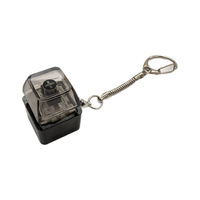 Cross-border Same-style Plastic Keycap Stress-relief Toy Illuminated Electronic Keyboard Keychain Pendant for 2-4 Year Olds