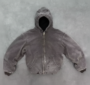 Fabricants de vêtements personnalisés, veste épaisse en coton lourd, vintage, lavage à la pierre, impression sur écran, lavage à l'acide, sweat à capuche zippé pour hommes - Product Image 1