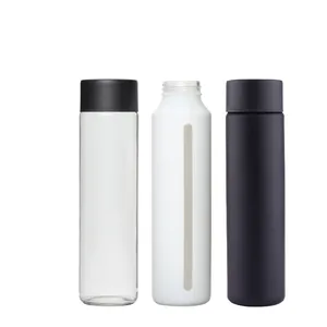 生态制造商透明500毫升沃斯玻璃瓶水500毫升塑料盖