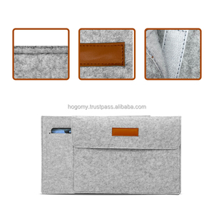 Computer Laptop and Pad <b>Tablet</b> Inner <b>Bag</b> 13 Inches Felt <b>Bag</b> With Number Shape Computer <b>Bag</b> With PU Logo - Product Image 2