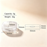 Vente en gros de contenants vides ovales de 5 g pour bâtonnets de parfum solides, boîte transparente pour baume corporel, emballage cosmétique, logo personnalisé