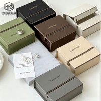 Boîte à bijoux OEM 50 pièces, couvercle rabattable, carton rigide, pour bagues, colliers, boucles d'oreilles, emballage pour la Saint-Valentin, mariage, cadeau