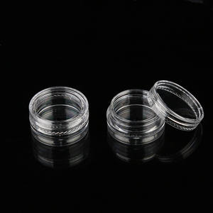 Tarro de crema de polvo suelto redondo de plástico PS de 1,5g, tarro de polvo brillante tarro de muestra cosmética de 1,5 ml - Product Image 1