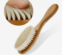 Nouveau naturel 100% poils de chèvre coussin d'air Massage en bois bébé enfants bain brosse peigne ensemble
