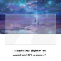 Film de projection arrière holographique 3D pour vitrine, film transparent 1,52 * 30 mètres