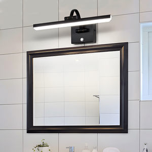Applique murale LED IP44 noire réglable, lampe murale LED pour salle de bain avec minuterie, 3 options de couleur - Product Image 5