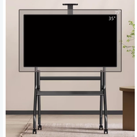 Chariot de télévision à roulettes en acier Chariots de télévision mobiles avec étagères Support de télévision portable pour la maison ou le bureau