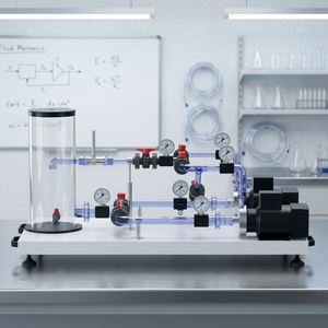 Micronewton H265 220V 50Hz Elektrische variabele snelheidsregelbare meetserie parallelle pompen Metalen onderwijsbank voor natuurkunde - Product Image 4