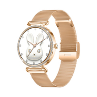 Karen M Damen Smartwatch KM108, 7,8mm Dünnes Gehäuse, 1,32 Zoll AMOLED-Bildschirm, Legierungsgehäuse mit Stahlboden, Anruf-Smartwatch für Frauen