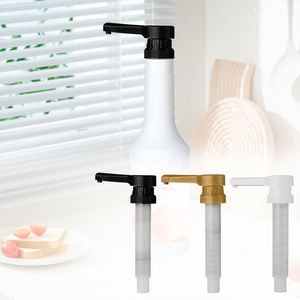 Pompe distributrice de sirop SY à contrôle de portion réglable avec tube de distribution long pour sauces aromatisées, miel et savon liquide - Product Image 2