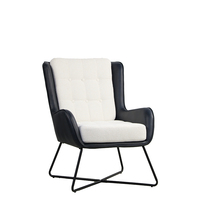 Fauteuils d'appoint en velours de style nordique en forme de L avec rembourrage en éponge pour salon et hôtel