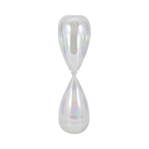 Scultura moderna a forma di clessidra iridescente, decorazione per la casa, soggiorno, camera da letto, ufficio, elegante elemento decorativo. - Product Image 1