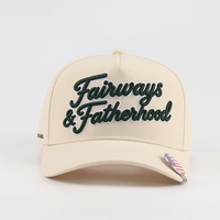 Gorra de Golf Premium Personalizada de 5 Paneles, de Poliéster, Impermeable, para Exteriores, con Parche Bordado y Clip para Insignia, Unisex, OEM, Venta al Por Mayor