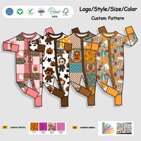Combinaison bébé en bambou imprimée sur mesure de haute qualité pour Halloween, confortable, vente en gros avec service de production rapide, toutes saisons