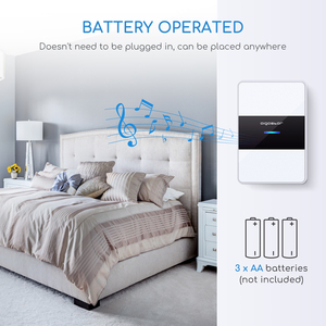 Aigostar campanello senza fili IP44 campanello impermeabile 2 ricevitori a batteria gamma 150M 36 campanello 3 livelli di Volume - Product Image 2