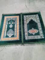 Tapis de prière musulman en polyester épais Raschel, avec pompons, imprimé en relief, Sejadah islamique, tapis de culte pour la maison, mosquée, Ramadan, Aïd