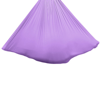 Hamac de yoga aérien en nylon à faible élasticité, tissu soyeux, pour entraînement en studio intérieur