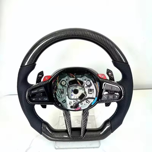 Volante de Fibra de Carbono Personalizado para <span class=keywords><strong>BMW</strong></span> F20 F30 F10 F15 F06 F12 F90 M3 M5 E92 E70 E90 E91 M Sports, Accesorios LED - Product Image 1