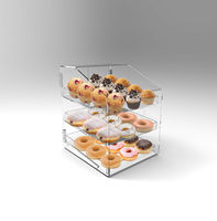 Support de présentation de biscuits personnalisé en usine, présentoir à gâteaux, boîte en acrylique avec couvercles