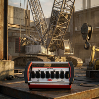 Télécommande sans fil 8 pagaies BY-007, protection IP68, portée 1000m pour pompe à béton, grue sur chenilles, radio industrielle