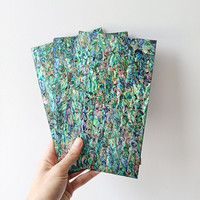 Feuilles naturelles de coquille d'ormeau de nacre bleu/vert pour des meubles/boîte à bijoux/incrustation