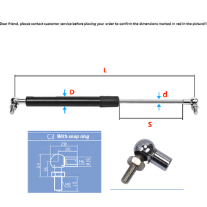 20 Años de Experiencia Directa de Fábrica |   Amortiguadores de Gas de Acero Inoxidable para Diversas Puertas y Cubiertas de Automóviles |   Personalizable - Product Image 6