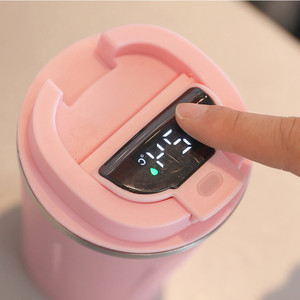 智能不锈钢旅行咖啡杯智能保温杯温度显示健身房户外完美热饮不倒翁 - Product Image 3