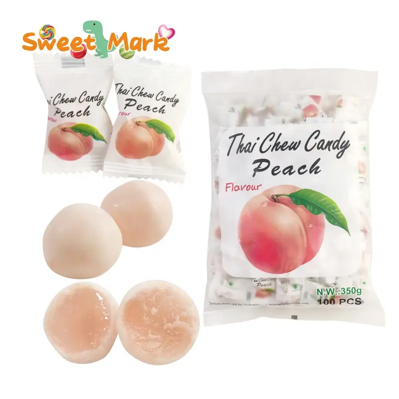 Thai Kau bonbon Pfirsich geschmack Candy Ball Center gefüllt Soft Candy