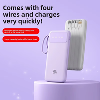 Nouvelle vente flash : chargeur portable à charge rapide 4 en 1 avec câble intégré, batterie externe 10000 mAh, chargeur de téléphone portable, batterie externe 10000 mAh