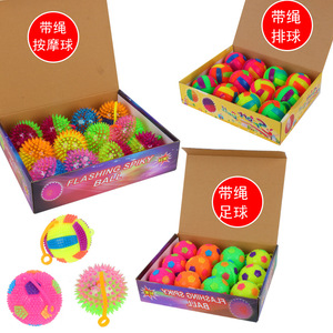 Pelota de Juguete Luminosa con Púas, Elástica, para Masaje, con Forma de Voleibol o Fútbol, con Luces Intermitentes, para Niños - Product Image 3