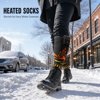 Chaussettes chauffantes rechargeables améliorées en usine pour femmes et hommes, chauffe-pieds avec contrôle par application, 4 réglages, séchage rapide, polyester, 5000 mAh, pour l'extérieur
