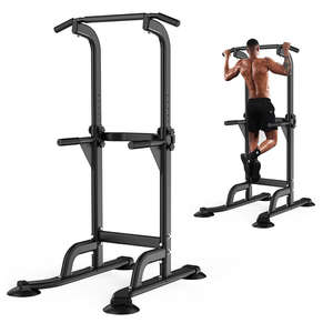 Barra de <span class=keywords><strong>dominadas</strong></span> multifuncional con altura ajustable para entrenamiento de fuerza y soporte para manos <span class=keywords><strong>en</strong></span> el suelo. - Product Image 1