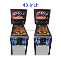 Meilleure Vente : Flipper Virtuel 43 Pouces 32'' 1200 Jeux 4K, Meuble en Bois, Flipper Automatique 220V, Arcade, Puzzle, Paiement par Pièces, Avancé