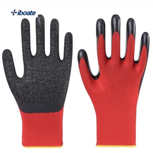 Vente en gros d'usine-Article Gants de sécurité au travail Gants résistants à l'usure Nylon froissé antidérapant suspendu Travail trempé en caoutchouc - Product Image 2