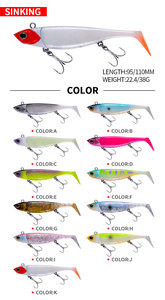 Paddle Tail Twister Fish Long Cast <span class=keywords><strong>Black</strong></span> Minnow Shad Leurre En Plastique Doux Swim Bait Pinfish <span class=keywords><strong>Bass</strong></span> Pike Leurre De Pêche - Product Image 4