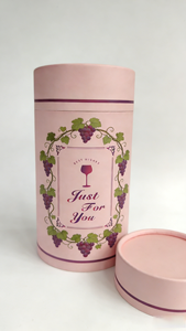 Boîte Cadeau Cylindrique Premium Personnalisée Écologique en Carton Recyclé Rigide pour Ensemble de Bougie Parfum Verre à Vin - Product Image 5