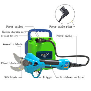 Yodoo <strong>New</strong> 40mm 21V Electric Pruning Shears Electric <strong>Pruner</strong> with Two Lithium Battery - Product Image 2