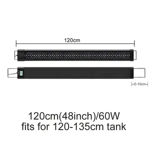 120cm 조명 수생 식물 성장 수족관 장식 방수 물고기 탱크 액세서리 RGB LED 빛 담수 물고기 탱크