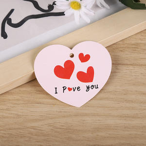 Dolce adorabile a forma di cuore abbigliamento personalizzato attaccato cartellino con marchio di prezzo con spago di cotone - Product Image 2