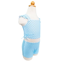 Maillot de bain deux pièces pour bébés filles, style halter, imprimé pois, avec shorty à volants, écologique, marque privée, vente en gros
